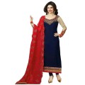 Exclusive Prachi Desai Straight Salwar Kameez Suit Navy 2016