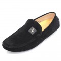 Men's Velvet Casual Loafer FFS229 - Black