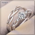 Valentine Special Clear Cubic Zirconia Promise Couple Rings SCR371