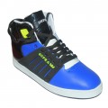 Supra High Top Shoes FS022 Blue With Black, With Shining Style It Have A Very Attractive Looking By Out-Side, Made In Vietnam, Exclusively on Bangladesh