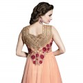 Exclusive Eid Special Dia Mirza Gown Collection Peach WF023