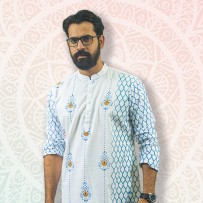 SIMPLE OUTFITS Puja Collection/22 Cotton Print Panjabi SP2239	