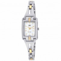 Q&Q Gt77-401Y Women's Silver & Gold Stainless Steel Wrist Watch 	