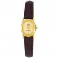 Q&Q  Q859-100Y - Analog Leather Band Watch for Women 	