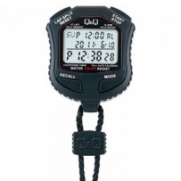 Q&Q HS45J001Y Black Digital Stop Watch 	