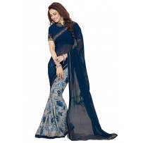 Vinay Star Walk Chiffon Georgette Saree With HTE Blouse  - SW49	