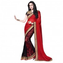 Red And Black Stunning Mudra Designer Saree WF301	