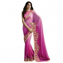 Nirvana Exclusive Pink Stylish Designer Saree NV003	