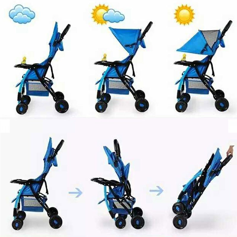 BAOBAOHAO 722C Light Weight Baby Stroller BBH173 Blue ShoppersBD