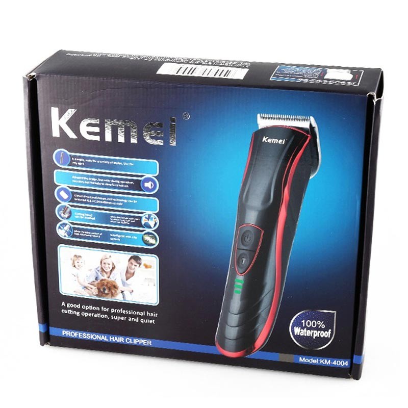 Kemei KM 4004 Waterproof Exclusive Rechargeable Electric Clipper With