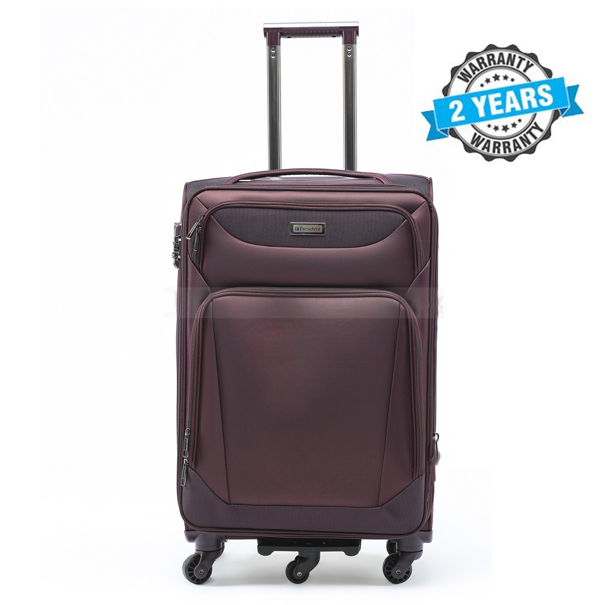 PRESIDENT Family Size 24 Inch Trolly Travel Bag Dual zipper 5Wheel Luggage PBL827 ShoppersBD
