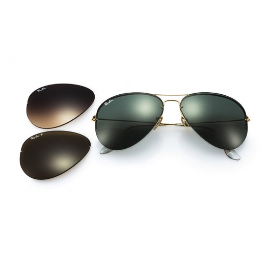 Ray-Ban Flip-Out RB 3460 Aviator Gold Large Metal Replica Sunglass :  ShoppersBD