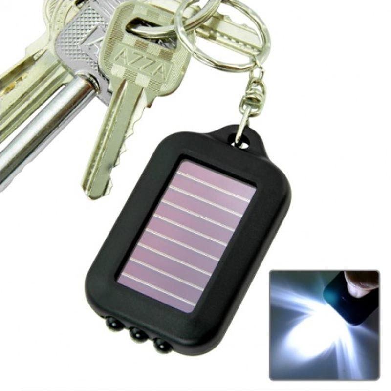 Solar Rechargeable LED Flashlight Keyring ShoppersBD