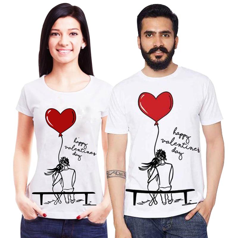 Valentine Special Couple T-Shirt SW3253 : ShoppersBD