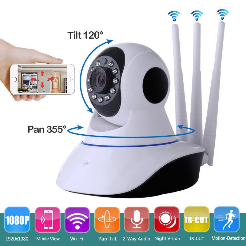 3 Antennas WiFi IP Camera Wireless CCTV Camera 360 Degree Newest